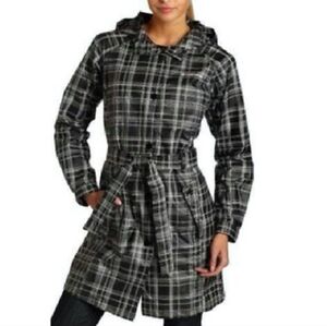 Columbia Belted Plaid Rain Jacket